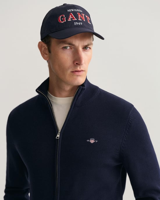 Gant Casual Cotton Zip Strickjacke - Image 3