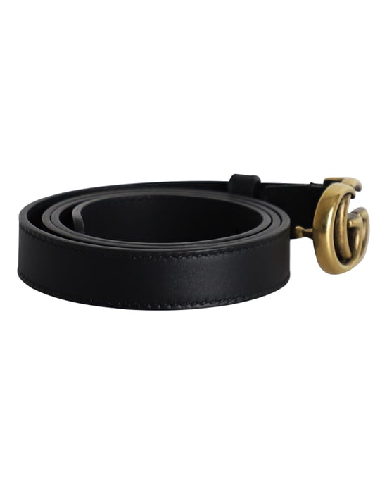 Gucci GG Marmont Schnallen-Gürtel 75 aus schwarzem Leder - Image 2