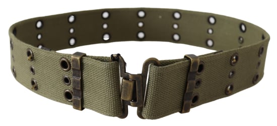 Ermanno Scervino Ceinture verte 100% coton à boucle bronze rustique pour femme - Image 3