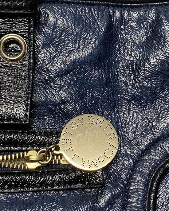 Stella McCartney Tote-Tasche mit Geldbörse aus blauem Kunstleder - Image 3