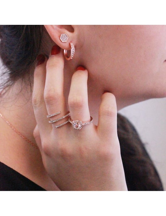 Kuscheliger Ring - Roségold und Kristall - Image 2