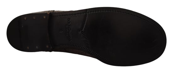 Dolce & Gabbana Herren Graue Krokodilleder Derby-Stiefel - Image 5