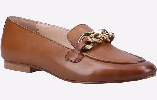 Hush Puppies Harper Chain Leder Damen Loafer In Tan - Image 2