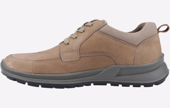 Hush Puppies Adam Nubuk Herren Schnürschuhe In Taupe - Image 5