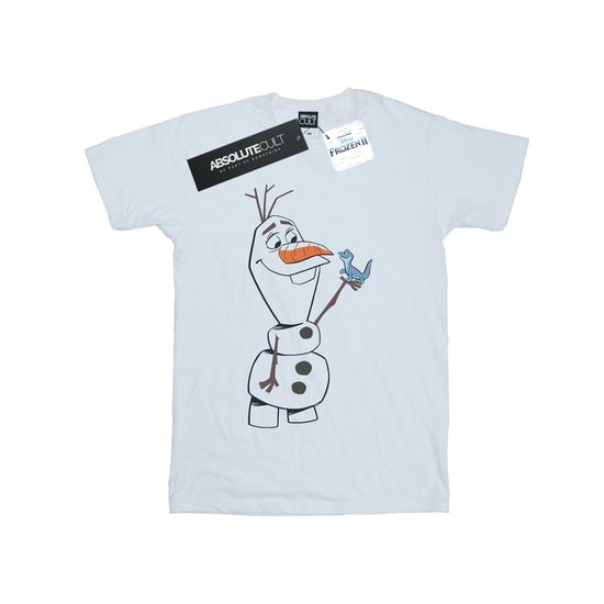 Disney Mädchen Frozen 2 Olaf und Salamander T-Shirt aus Baumwolle (Weiß) - Image 1