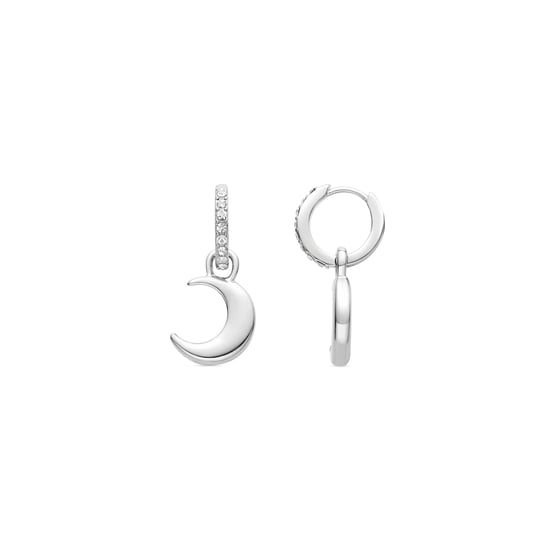 Luxenter Rhodium plattierte Brillant Zirkonia Ohrringe - Mond - Image 1
