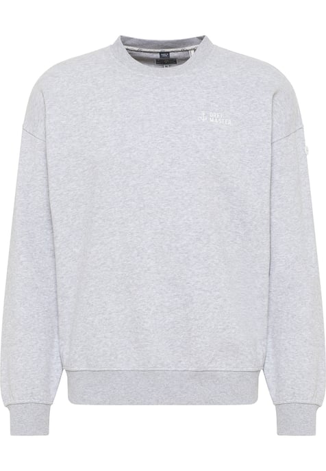 Dreimaster Sweatshirt Herren Hellgrau Melange - Image 1
