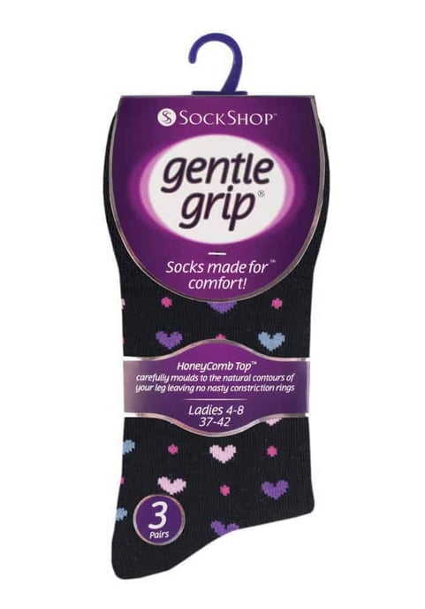 Gentle Grip - 6 Paar Damen Gentle Grip nicht elastische Socken - GG134 - Image 2
