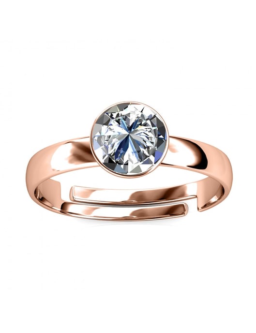 Acacia One Size Ring - Rose Gold und Kristall - Image 3