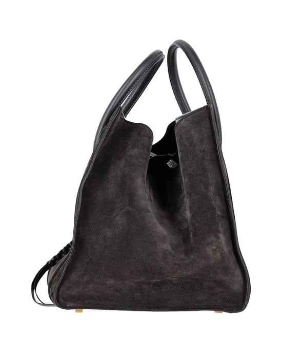 Celine Luggage Phantom Medium Tasche aus schwarzem Wildleder - Image 3