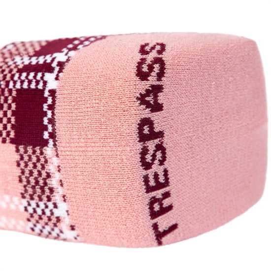 Trespass Unisex Adult Fergus Checked Socks (Dark Cherry)