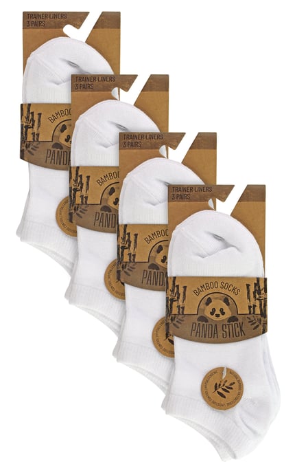 12 Paar Kinder Trainer Socken | Anti Blister Knöchel weiß Bambus Socken für Jungen - weiß - Image 2