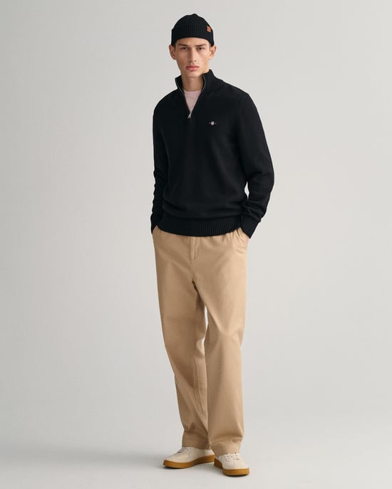 GANT Mens Casual Cotton Half Zip Jumper