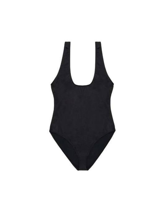 Playful Promises Hunter McGrady Black High Leg Low Cut Swimsuit