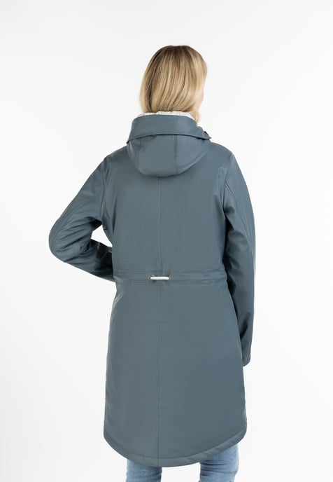 ICEBOUND Wattierter Regenmantel Damen Blaugrau - Image 4