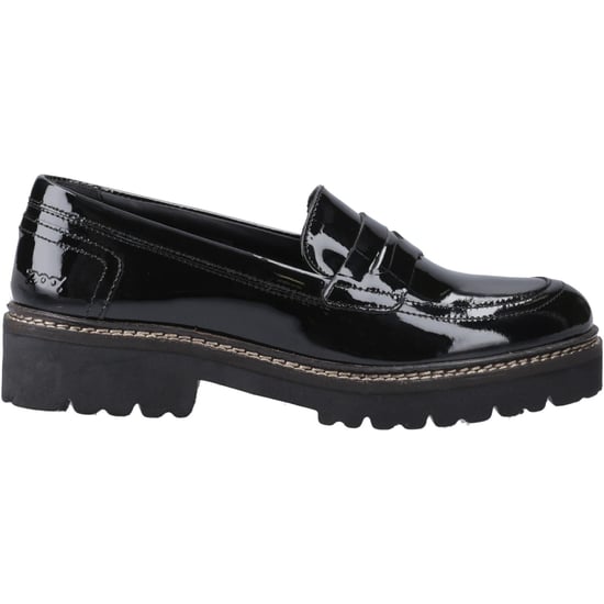 Pod Kenny Leder Damen Schwarz Lack Loafers - Image 5