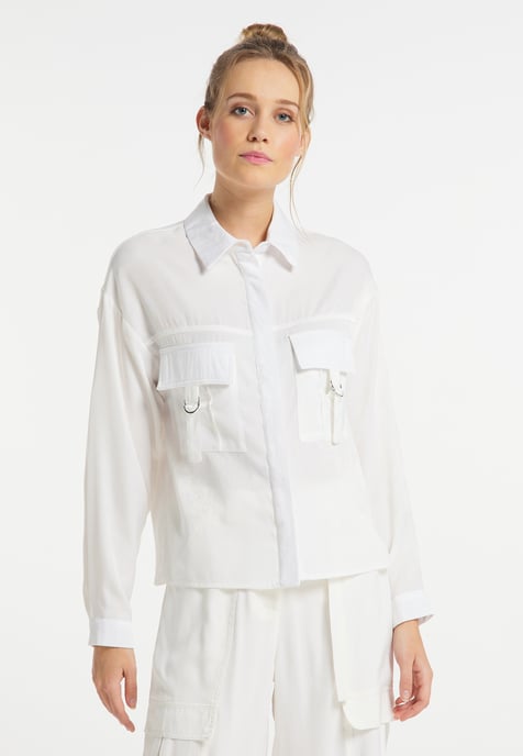 Dreimaster Bluse Damen weiß - Image 2