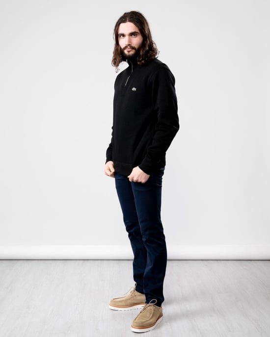Lacoste Mens Zippered Stand-Up Collar Cotton Sweatshirt - Image 4