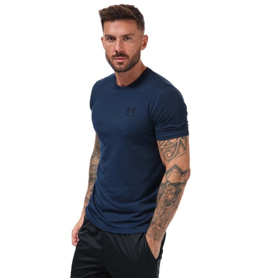 Men's Under Armour Sportstyle Left Chest Short Sleeve T-Shirt in Navy