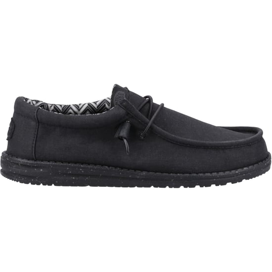 HEYDUDE Wally Canvas 100% Baumwolle Herren Schwarz Bootsschuhe - Image 5