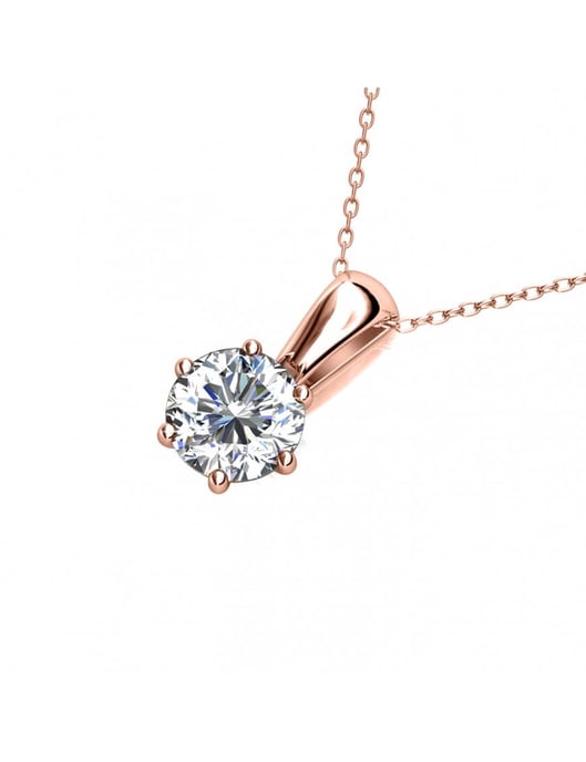 Geburtsstein-Anhänger - Rose Gold und Kristall - Image 4
