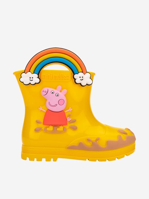 Mini Melissa Girls Peppa Pig Wellies in Yellow - Image 1