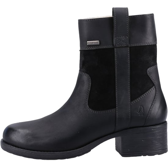 Hush Puppies Saskia Leder Damen Schwarz Stiefel - Image 5