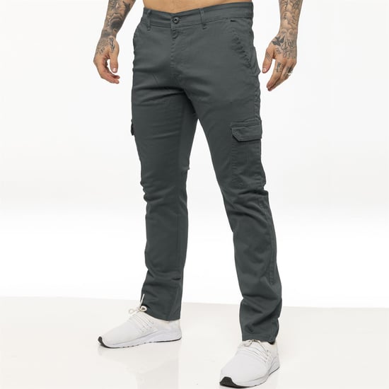 Enzo Mens Cargo Combat Chinos