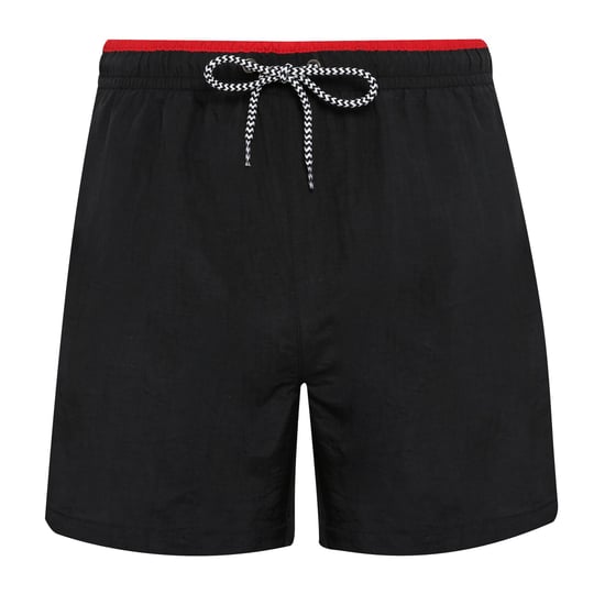 Asquith & Fox Herren-Badeshorts (Schwarz/Rot) - Image 1