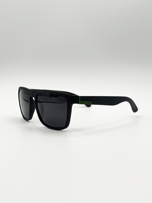 Matte Black Wayfarer Sunglasses - Image 2