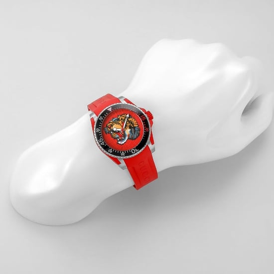 Gucci YA136315 Dive Red Tiger Head Dial Men's Watch