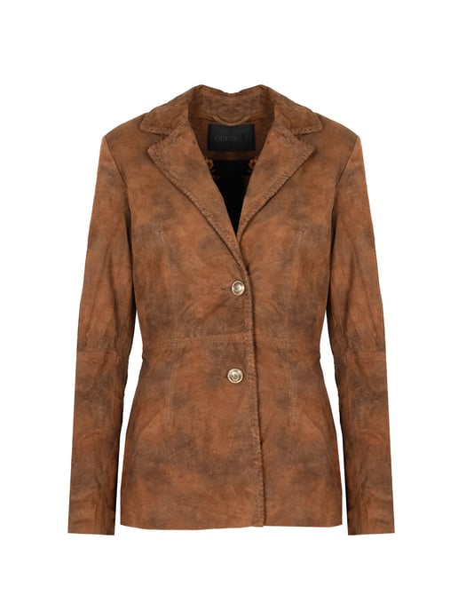 Guess Jacke Bomber-jacke Skórzana Damen braun - Image 1