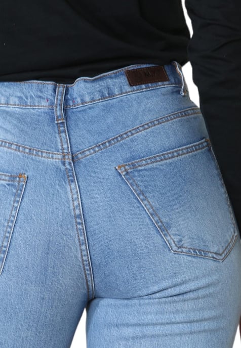 MYT Ladies Wide Leg High Waisted Jeans in Hellblau - Image 5