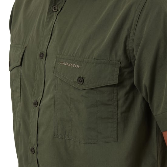 Craghoppers Mens Kiwi Short-Sleeved Shirt (Cedar Green)