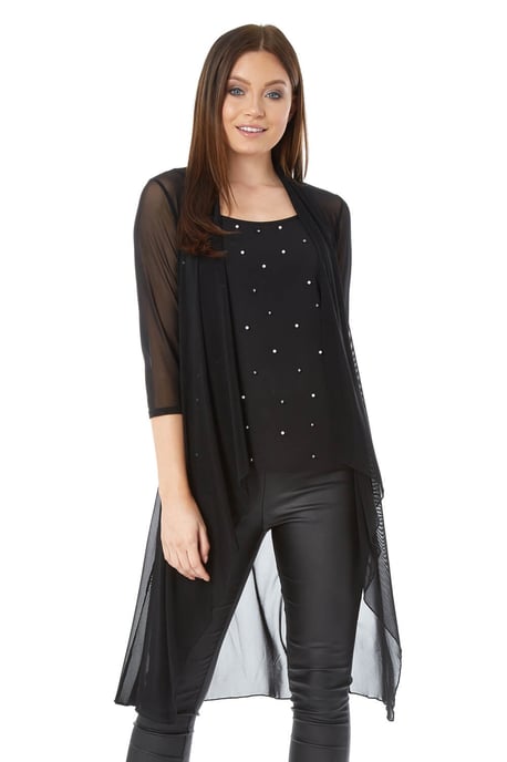 Mesh Longline Kimono