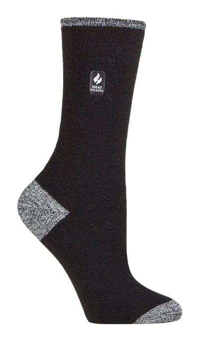 Heat Holders Damen Ultra Lite Thermal Brushed Inner Yarn Design Socken Schwarz / Weiß (Oia) - Image 1