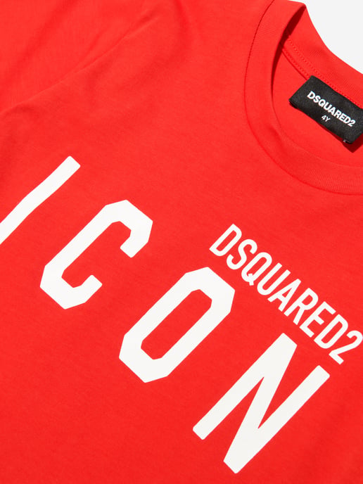 Dsquared2 Kids Kids Icon T-Shirt in Orange - Image 3