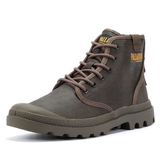 Palladium Pampa Hi Wax Leinwand Braune Stiefel - Image 3