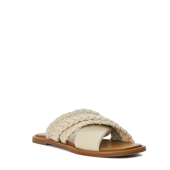 Dune Ladies Leaves - Flat Leather Cross-Over Sandals - Image 2