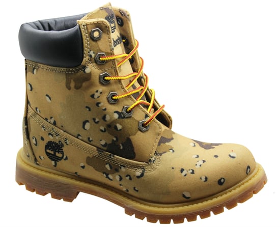 Timberland 6 Zoll Wedge Womens Boots Beige Camo Camoele Schnürung 8357b B83B - Image 1