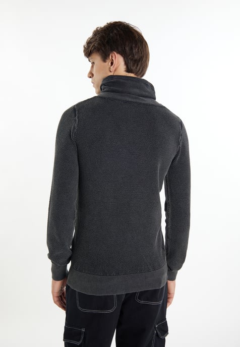 Mo Strick Pullover Herren Schwarz - Image 4