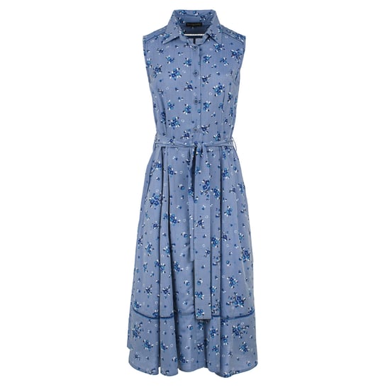 Indigoblaues Kleid mit Knopfleiste - Image 2