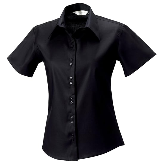 Russell Collection Bluse, Kurzarm, bügelfrei (Schwarz) - Image 3