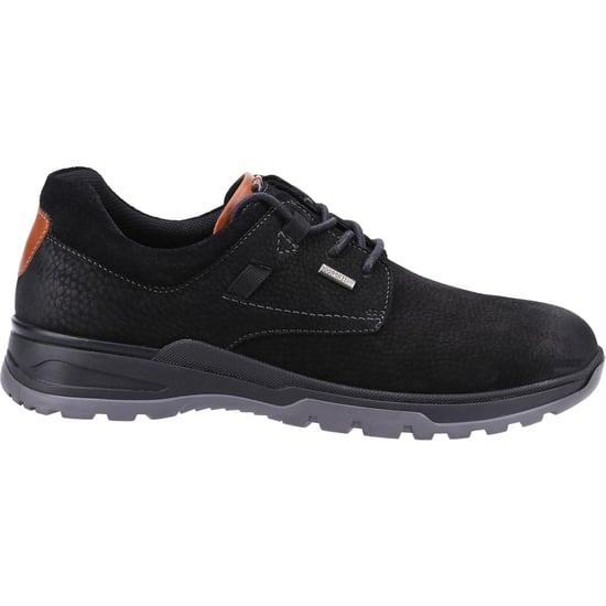 Hush Puppies Pele Leder Herren Schwarz Nubuk Schnürschuhe - Image 4