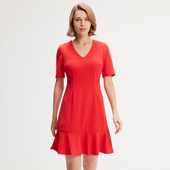 Minimalistisches Kleid aus Trapez-Jersey - Image 3