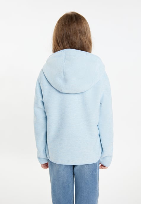 Schmuddelwedda Strickfleeceblouson mit Teddyfutter Mädels Eisblau Melange - Image 4