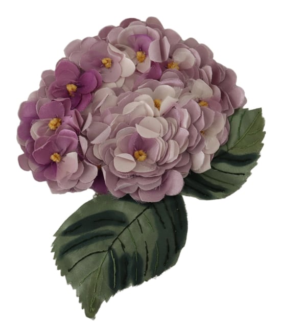 Dolce & Gabbana Lila Floral Goldfarbene Messing Damen Brosche - Image 1