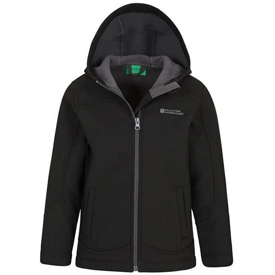 Mountain Warehouse Childrens/Kids Exodus Water Resistant Soft Shell Jacket (Schwarz) - Image 6