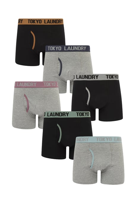 Black Cotton 6-Pack Boxers