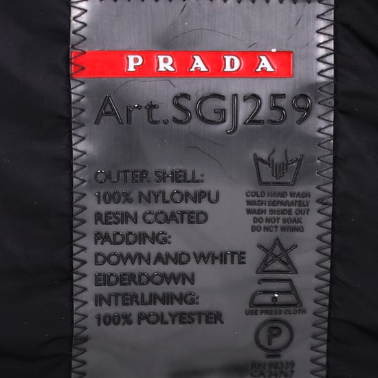Prada Sport Stepp-Jacke mit Kapuze aus schwarzem Nylon - Image 5